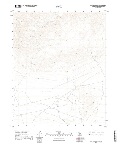 United States Geological Survey Pilot Knob Valley West, CA (2021, 24000-Scale) digital map