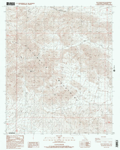 United States Geological Survey Pilot Mountain, CA (1986, 24000-Scale) digital map
