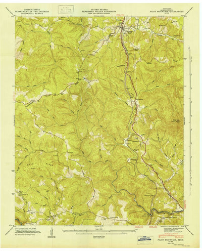United States Geological Survey Pilot Mountain, TN (1946, 24000-Scale) digital map