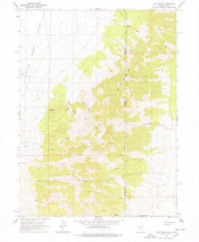 United States Geological Survey Pilot Peak, NV-UT (1967, 24000-Scale) digital map