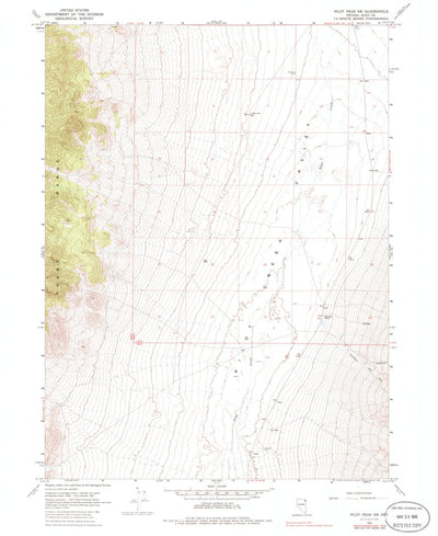 United States Geological Survey Pilot Peak SW, NV (1967, 24000-Scale) digital map