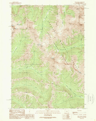 United States Geological Survey Pilot Peak, WY (1989, 24000-Scale) digital map