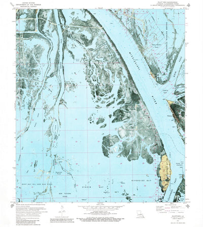 United States Geological Survey Pilottown, LA (1971, 24000-Scale) digital map