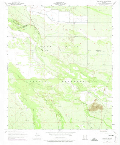 United States Geological Survey Pima Butte, AZ (1952, 24000-Scale) digital map