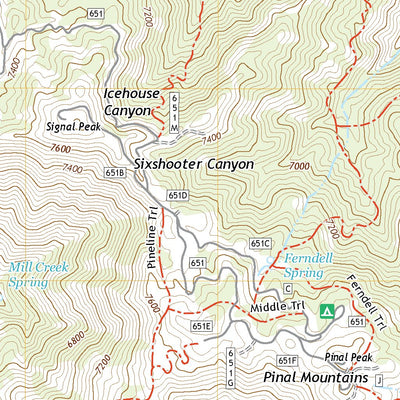 United States Geological Survey Pinal Peak, AZ (2021, 24000-Scale) digital map