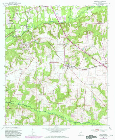 United States Geological Survey Pinckard, AL (1960, 24000-Scale) digital map