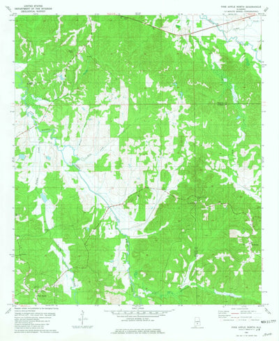 United States Geological Survey Pine Apple North, AL (1981, 24000-Scale) digital map