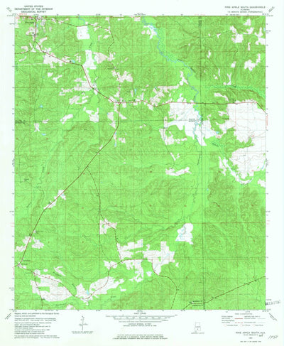 United States Geological Survey Pine Apple South, AL (1981, 24000-Scale) digital map