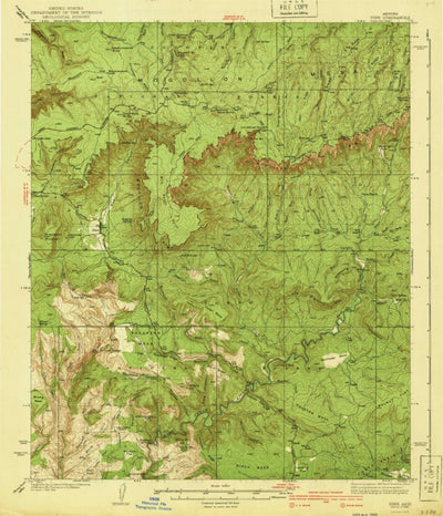 United States Geological Survey Pine, AZ (1940, 62500-Scale) digital map