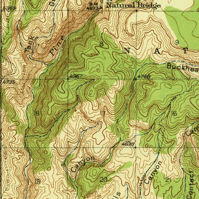 United States Geological Survey Pine, AZ (1940, 62500-Scale) digital map