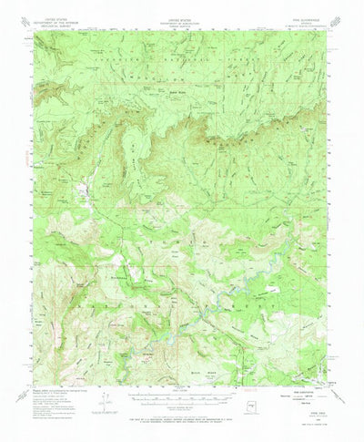 United States Geological Survey Pine, AZ (1952, 62500-Scale) digital map