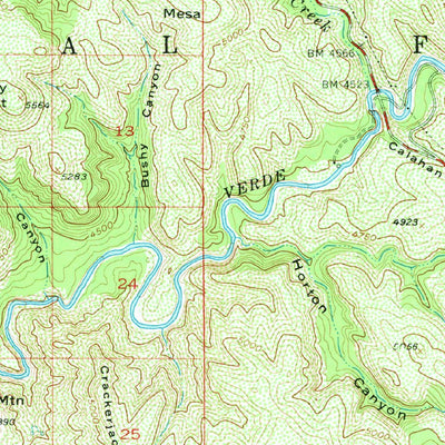 United States Geological Survey Pine, AZ (1952, 62500-Scale) digital map