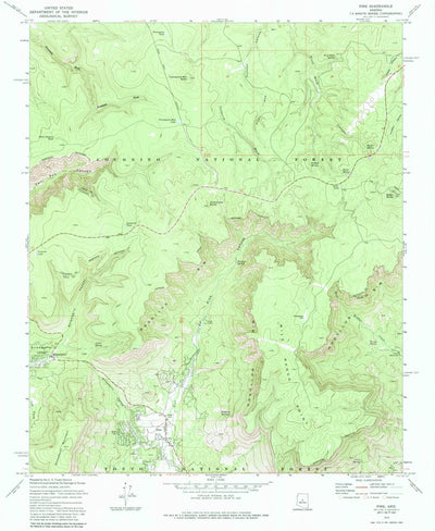 United States Geological Survey Pine, AZ (1973, 24000-Scale) digital map