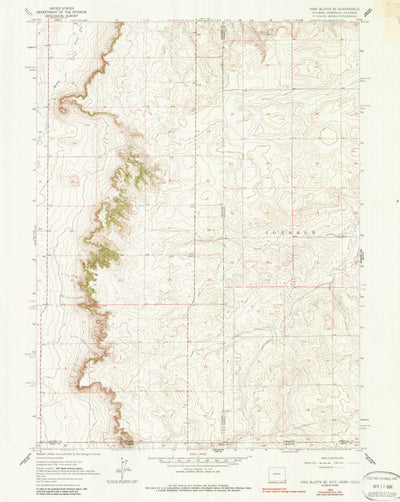 United States Geological Survey Pine Bluffs SE, WY-NE-CO (1963, 24000-Scale) digital map