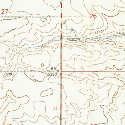 United States Geological Survey Pine Bluffs SE, WY-NE-CO (1963, 24000-Scale) digital map