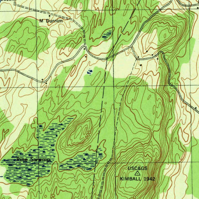 United States Geological Survey Pine Bush, NY (1943, 31680-Scale) digital map