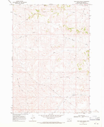 United States Geological Survey Pine Butte School, MT (1967, 24000-Scale) digital map