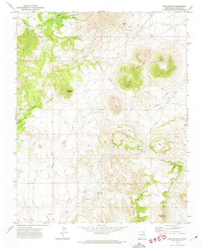 United States Geological Survey Pine Buttes, NM (1971, 24000-Scale) digital map
