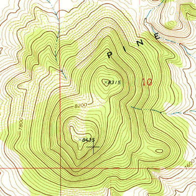 United States Geological Survey Pine Buttes, NM (1971, 24000-Scale) digital map