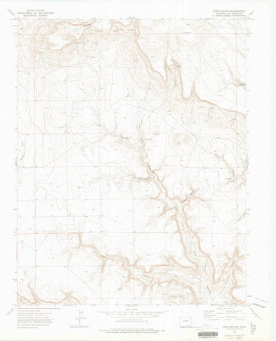 United States Geological Survey Pine Canyon, CO (1972, 24000-Scale) digital map