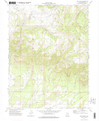 United States Geological Survey Pine Canyon, UT (1972, 24000-Scale) digital map