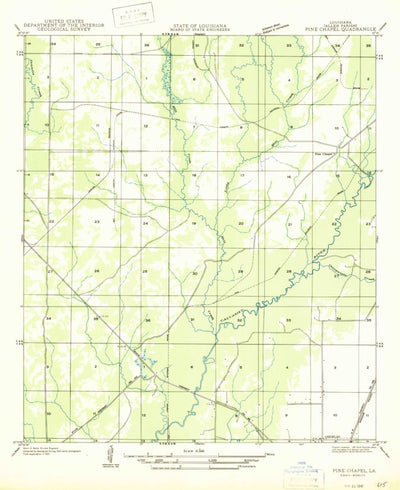 United States Geological Survey Pine Chapel, LA (1947, 31680-Scale) digital map