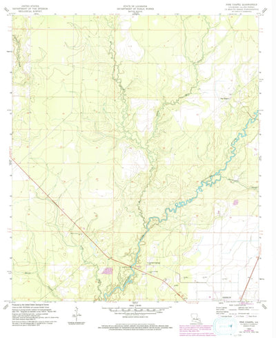United States Geological Survey Pine Chapel, LA (1960, 24000-Scale) digital map