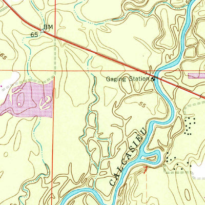 United States Geological Survey Pine Chapel, LA (1960, 24000-Scale) digital map