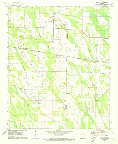 United States Geological Survey Pine City, AR (1971, 24000-Scale) digital map