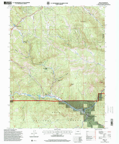 United States Geological Survey Pine, CO (1994, 24000-Scale) digital map