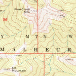 United States Geological Survey Pine Creek Mountain, OR (1972, 24000-Scale) digital map