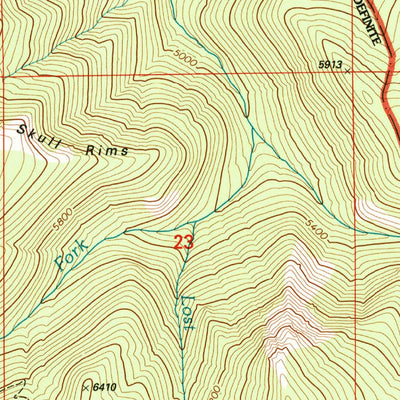United States Geological Survey Pine Creek Mountain, OR (1998, 24000-Scale) digital map