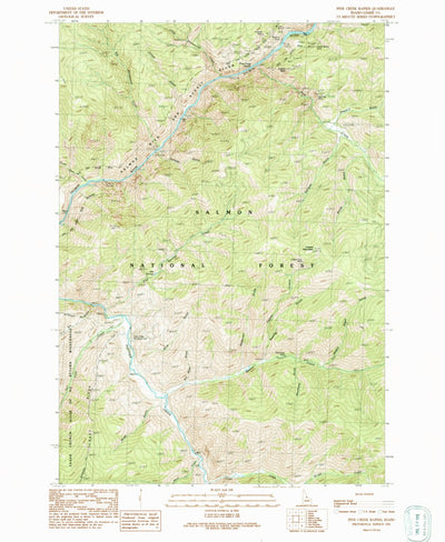 United States Geological Survey Pine Creek Rapids, ID (1991, 24000-Scale) digital map
