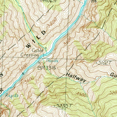 United States Geological Survey Pine Creek Rapids, ID (1991, 24000-Scale) digital map
