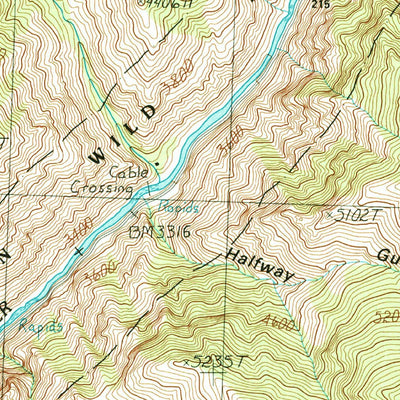 United States Geological Survey Pine Creek Rapids, ID (1991, 24000-Scale) digital map