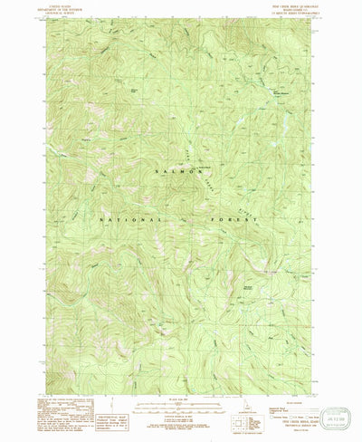 United States Geological Survey Pine Creek Ridge, ID (1991, 24000-Scale) digital map