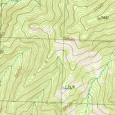 United States Geological Survey Pine Creek Ridge, ID (1991, 24000-Scale) digital map