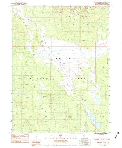 United States Geological Survey Pine Creek Valley, CA (1983, 24000-Scale) digital map