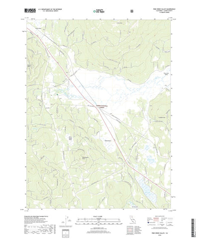 United States Geological Survey Pine Creek Valley, CA (2018, 24000-Scale) digital map