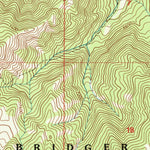 United States Geological Survey Pine Creek, WY (1996, 24000-Scale) digital map