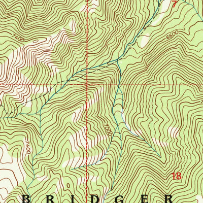 United States Geological Survey Pine Creek, WY (1996, 24000-Scale) digital map