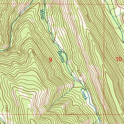 United States Geological Survey Pine Creek, WY (1996, 24000-Scale) digital map