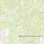 United States Geological Survey Pine Creek, WY (2012, 24000-Scale) digital map