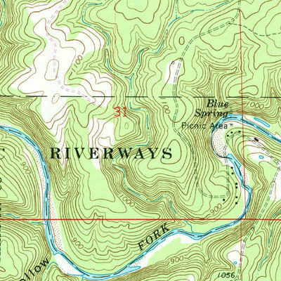 United States Geological Survey Pine Crest, MO (1968, 24000-Scale) digital map