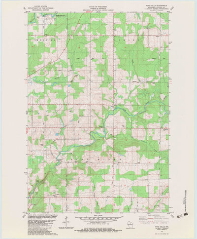 United States Geological Survey Pine Dells, WI (1982, 24000-Scale) digital map