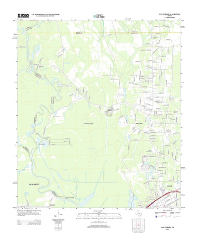 United States Geological Survey Pine Forest, TX (2013, 24000-Scale) digital map