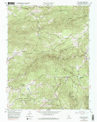 United States Geological Survey Pine Grove, CA (1948, 24000-Scale) digital map