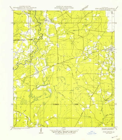 United States Geological Survey Pine Grove, LA (1942, 31680-Scale) digital map