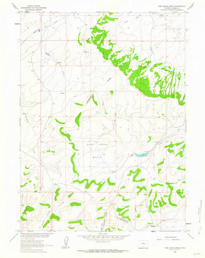 United States Geological Survey Pine Grove Ranch, WY (1961, 24000-Scale) digital map