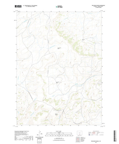 United States Geological Survey Pine Grove Ranch, WY (2021, 24000-Scale) digital map